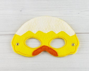 Baby Chick Mask  (MA003) I Kid's Mask, Adult Mask, Dress-Up, Party Favors, Birthday Party, Halloween Costume, Pretend Play,  Felt Mask