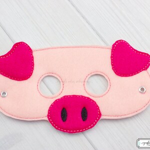 Pig  Mask (M269) I Kid&#39;s Mask, Dress-Up, Party Favors, Birthday Party, Halloween Costume, Pretend Play,  Felt Mask