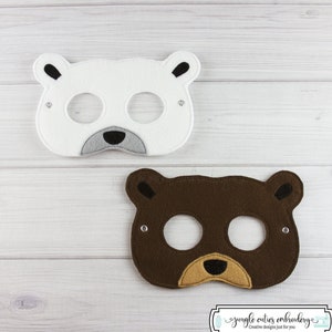 Bear Mask (MA009) I Kid&#39;s Mask, Preschooler Mask, Adult Mask, Dress-Up, Party Favors, Birthday Party, Halloween Costume, Pretend Play