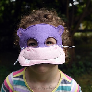 Hippopotamus Hippo Mask (M163) I Kid&#39;s Mask, Dress-Up, Party Favors, Birthday Party, Halloween Costume, Pretend Play,  Felt Mask