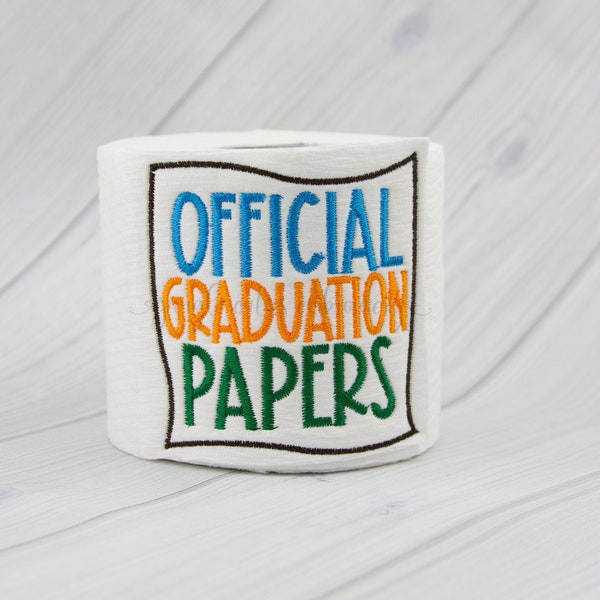 Official Graduation Papers Toilet Paper (TP016)  I Unique Gift, Toilet Paper Gag Gift, Graduation Gag Gift