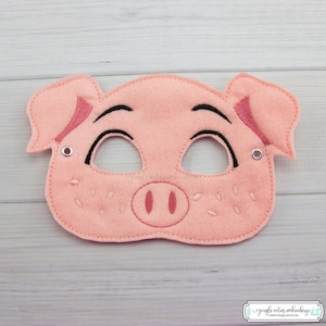 Pig  Mask (M106) I Kid&#39;s Mask, Adult Mask, Dress-Up, Party Favors, Birthday Party, Halloween Costume, Pretend Play,  Felt Mask