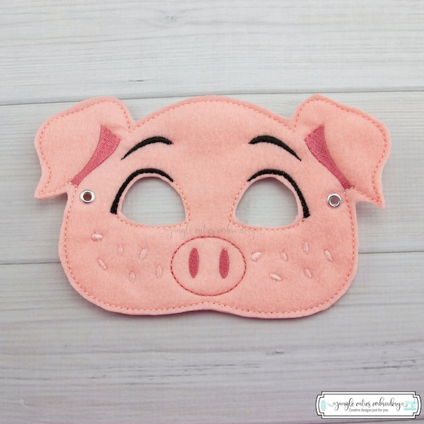 Pig  Mask (M106) I Kid's Mask, Adult Mask, Dress-Up, Party Favors, Birthday Party, Halloween Costume, Pretend Play,  Felt Mask