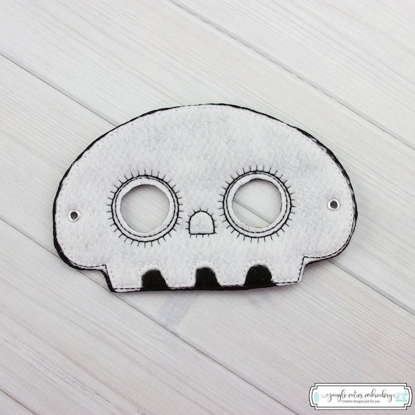 Skeleton  Mask (M217) I Kid's Mask, Dress-Up, Party Favors, Birthday Party, Halloween Costume, Pretend Play,  Felt Mask