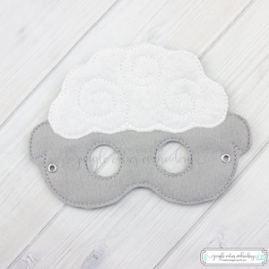 Sheep  Mask (M154) I Kid&#39;s Mask, Dress-Up, Party Favors, Birthday Party, Halloween Costume, Pretend Play,  Felt Mask