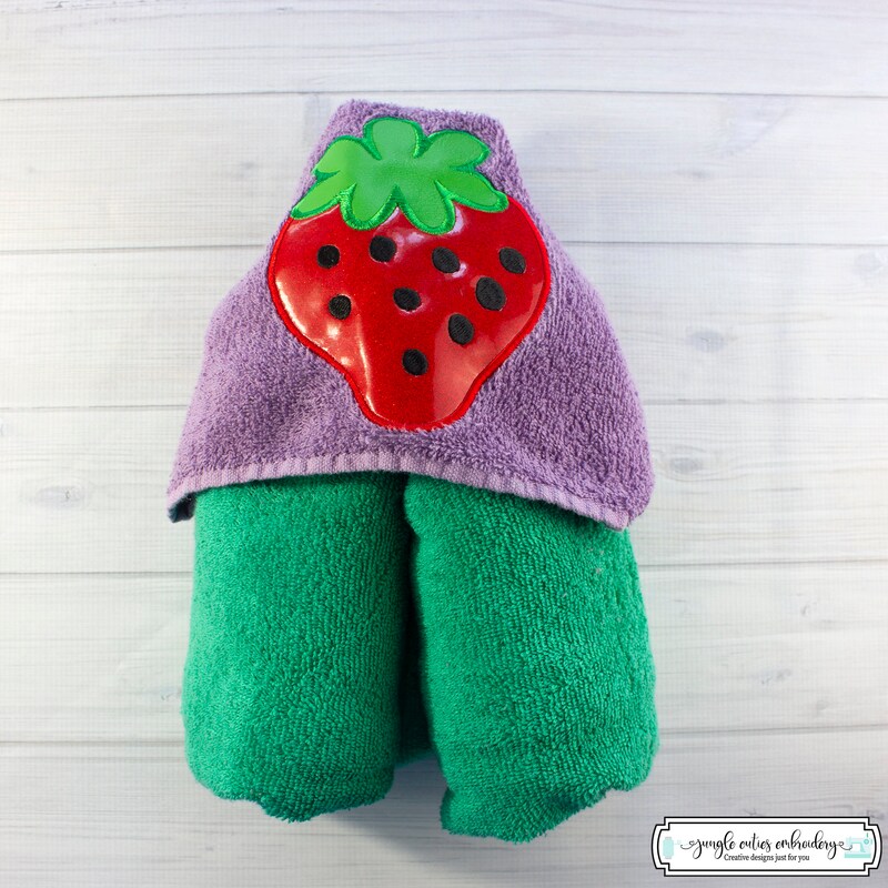 Strawberry Baby Hooded Towel & Washcloth Set main image 1