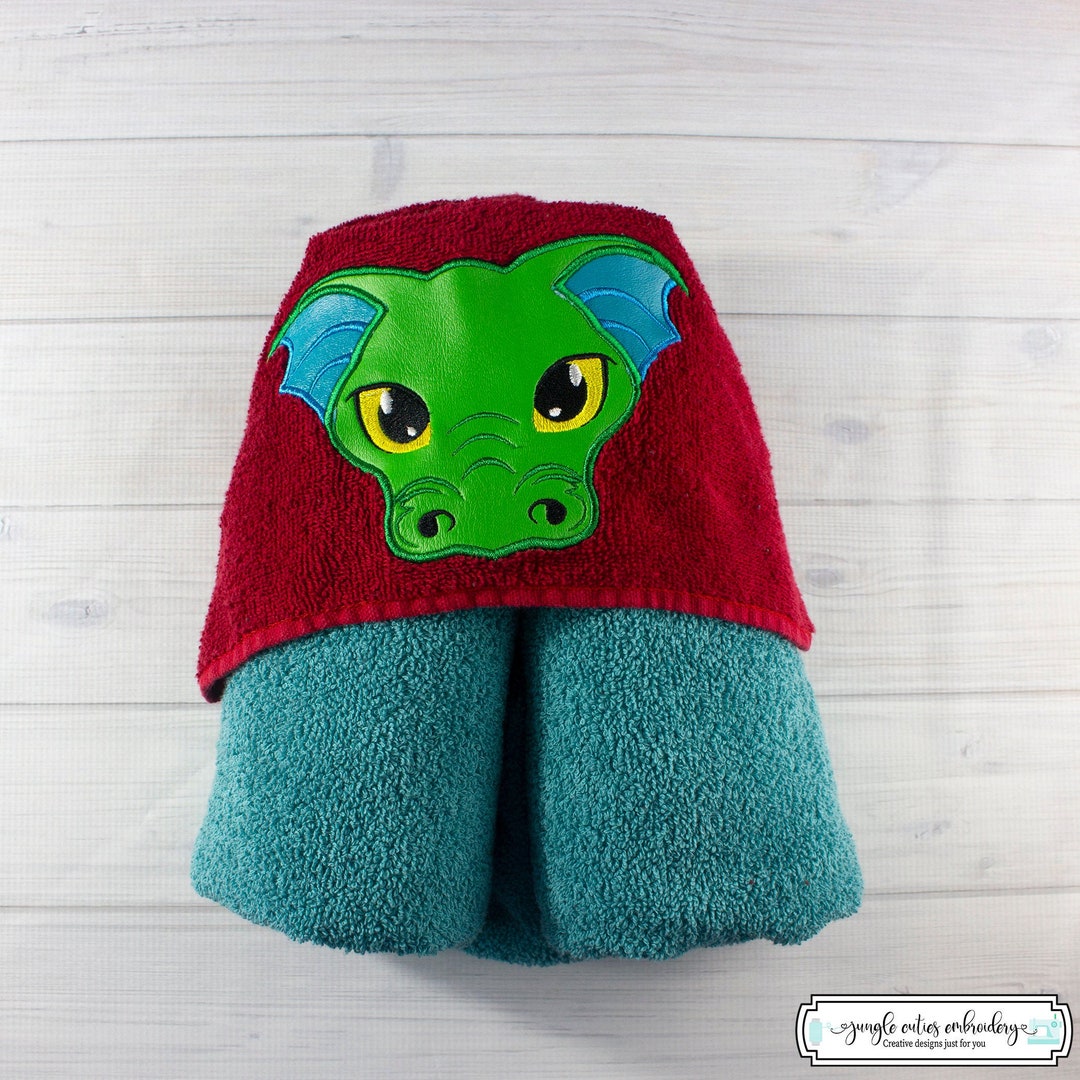 Dragon Hooded Towel HT014 I Hooded Towel, Bath Towel, Kid's Hooded