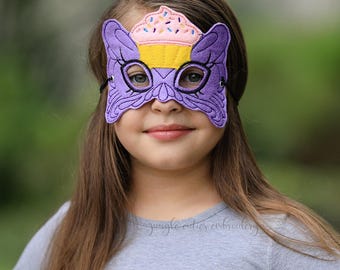 Cupcake  Mask (M211) I Kid's Mask, Dress-Up, Party Favors, Birthday Party, Halloween Costume, Pretend Play,  Felt Mask