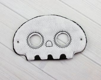 Skeleton  Mask (M217) I Kid's Mask, Dress-Up, Party Favors, Birthday Party, Halloween Costume, Pretend Play,  Felt Mask