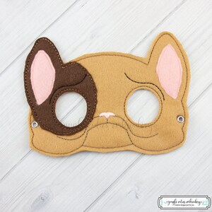 Bulldog Dog  Mask (M136) I Kid&#39;s Mask, Dress-Up, Party Favors, Birthday Party, Halloween Costume, Pretend Play,  Felt Mask