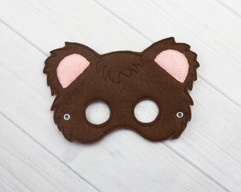Brown Bear  Mask (M193) I Kid's Mask, Dress-Up, Party Favors, Birthday Party, Halloween Costume, Pretend Play,  Felt Mask