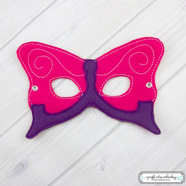 Butterfly Mask (M077) I Kid's Mask, Dress-Up, Party Favors, Birthday Party, Halloween Costume, Pretend Play,  Felt Mask