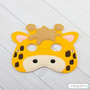Giraffe  Mask (M271) I Kid&#39;s Mask, Dress-Up, Party Favors, Birthday Party, Halloween Costume, Pretend Play,  Felt Mask
