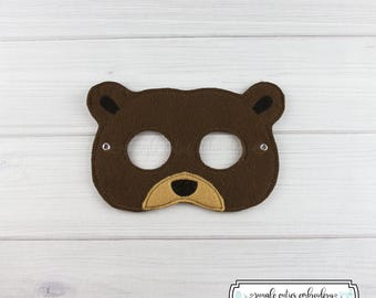 Brown Bear Mask (MA009) I Kid's Mask, Preschooler Mask, Adult Mask, Dress-Up, Party Favors, Birthday Party, Halloween Costume, Pretend Play