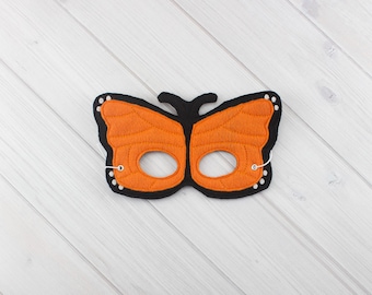 Monarch Butterfly Mask (MA004) I Kid's Mask, Adult Mask, Dress-Up, Party Favors, Birthday Party, Costume Mask, Felt Mask, Halloween Mask