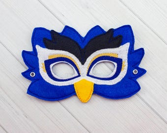 Peacock  Mask (M249) I Kid's Mask, Dress-Up, Party Favors, Birthday Party, Halloween Costume, Pretend Play,  Felt Mask