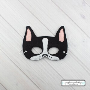 Boston Terrier Dog Mask (MA021) I Kid's Mask, Adult Mask, Dress-Up, Party Favors, Birthday Party, Halloween Costume, Pretend Play