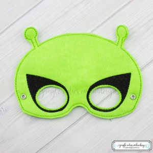 Alien  Mask (M143) I Kid's Mask, Dress-Up, Party Favors, Birthday Party, Halloween Costume, Pretend Play,  Felt Mask