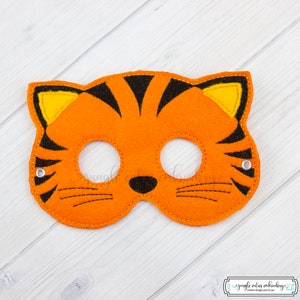 Tiger  Mask (M070) I Kid&#39;s Mask, Dress-Up, Party Favors, Birthday Party, Halloween Costume, Pretend Play,  Felt Mask