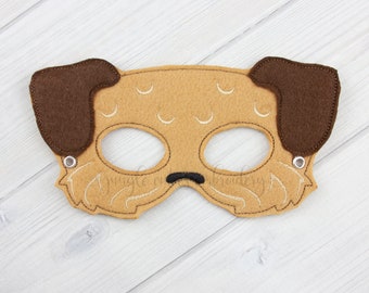 Airedale Dog  Mask (M181) I Kid's Mask, Dress-Up, Party Favors, Birthday Party, Halloween Costume, Pretend Play,  Felt Mask