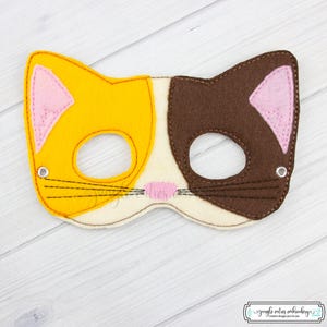 Calico Cat  Mask (M166) I Kid's Mask, Dress-Up, Party Favors, Birthday Party, Halloween Costume, Pretend Play,  Felt Mask