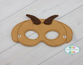 Goat  Mask (M110) I Kid's Mask, Dress-Up, Party Favors, Birthday Party, Halloween Costume, Pretend Play,  Felt Mask