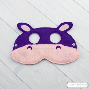 Hippo Hippopotamus Mask (M059) I Kid&#39;s Mask, Dress-Up, Party Favors, Birthday Party, Halloween Costume, Pretend Play,  Felt Mask