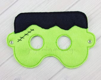 Frankenstein Monster Mask (M145) I Kid's Mask, Dress-Up, Party Favors, Birthday Party, Halloween Costume, Pretend Play,  Felt Mask