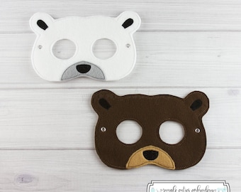 Bear Mask (MA009) I Kid's Mask, Preschooler Mask, Adult Mask, Dress-Up, Party Favors, Birthday Party, Halloween Costume, Pretend Play