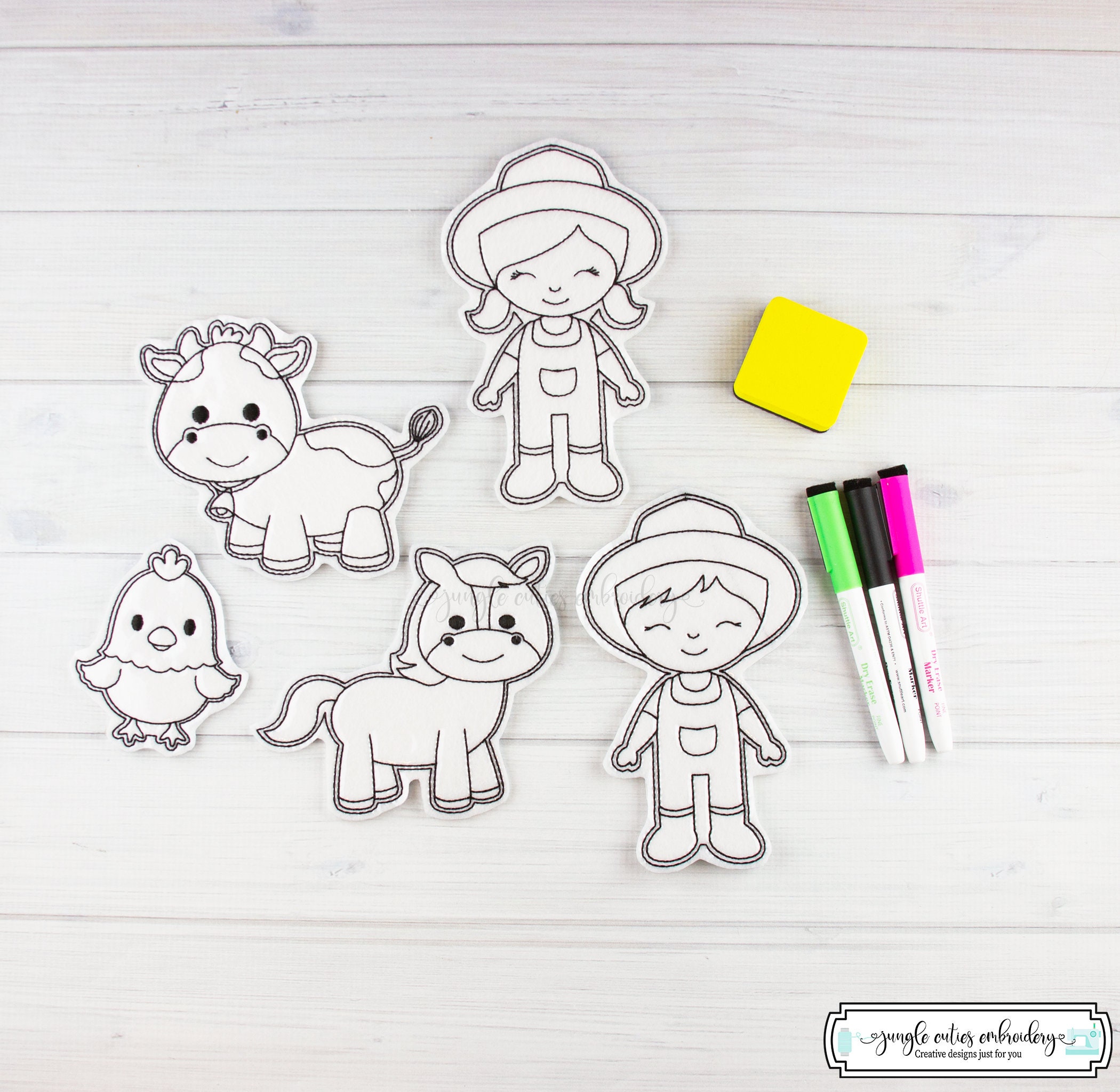 Stacked Toys Coloring Pages, Snow Animals Coloring Dolls, Reusable Coloring  Book, Felt Coloring, Dry Erase Coloring Dolls 