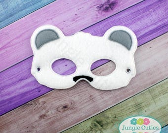 Polar Bear  Mask (M068) I Kid's Mask, Dress-Up, Party Favors, Birthday Party, Halloween Costume, Pretend Play,  Felt Mask