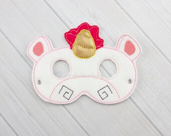 Unicorn  Mask (M201) I Kid's Mask, Dress-Up, Party Favors, Birthday Party, Halloween Costume, Pretend Play,  Felt Mask
