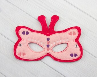 Butterfly  Mask (M190) I Kid's Mask, Dress-Up, Party Favors, Birthday Party, Halloween Costume, Pretend Play,  Felt Mask