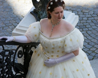 Empress Sisi Star Dress Costume | Custom Historical Gown | Elisabeth of Austria Replica | Victorian Ballgown | Made to Measure