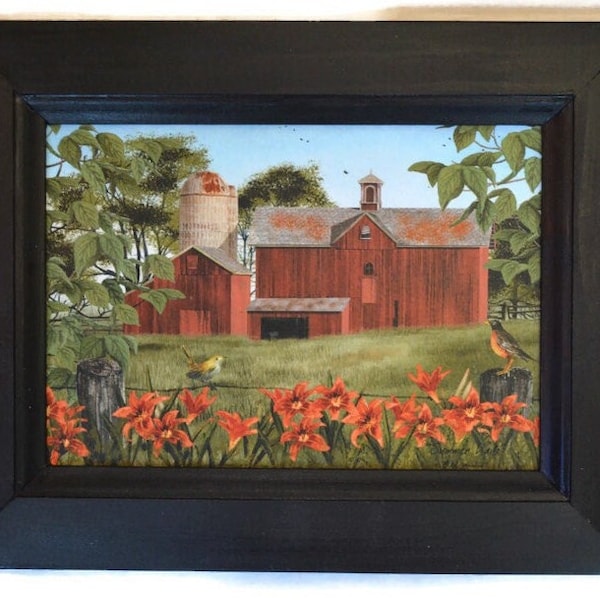 Summer Days by Billy Jacobs in a Handmade Wooden Frame, 9"x7"