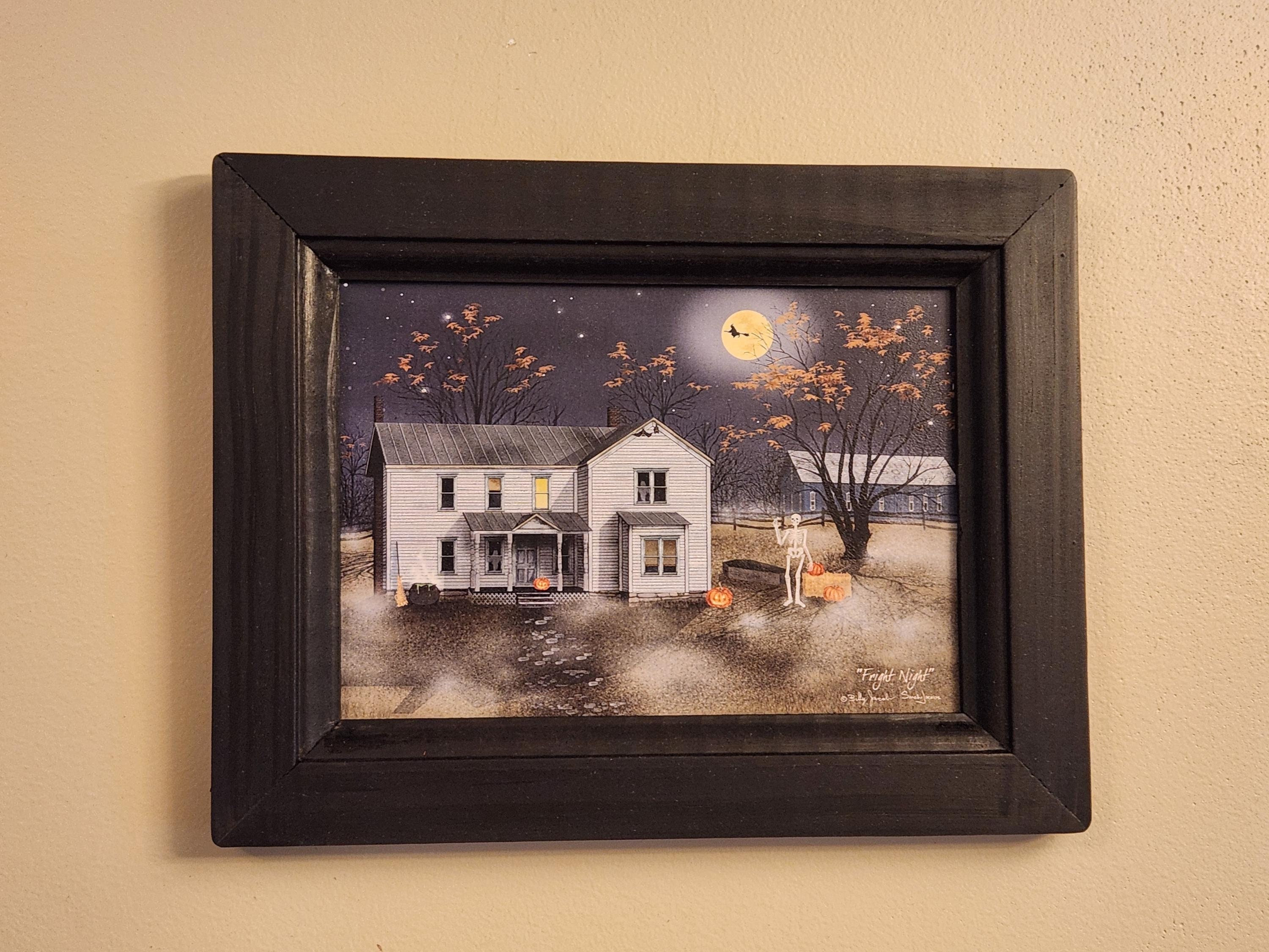 Fright Night by Billy Jacobs in a Handmade Wooden Frame - Etsy