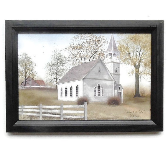 WASH DAY by Billy Jacobs 15x21 FRAMED PRINT Laundry Windmill Clothesline House