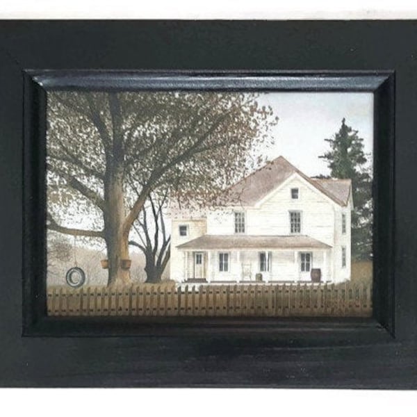 Grandma's House by Billy Jacobs, Handmade 9"x7" Wood Frame