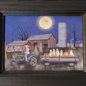 Haunted Hayride by Billy Jacobs in a Handmade Wooden Frame
