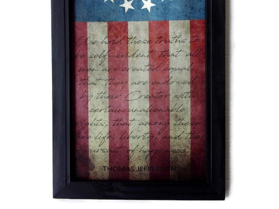 FRAMED Canvas Declaration of Independence by Thomas Jefferson 28x22 Print
