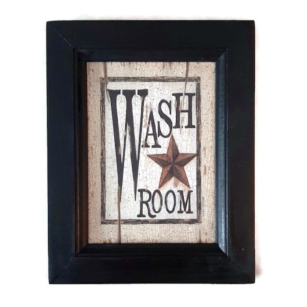 Wash Room by Linda Spivey in a Handmade Wooden Frame, 7"x9"