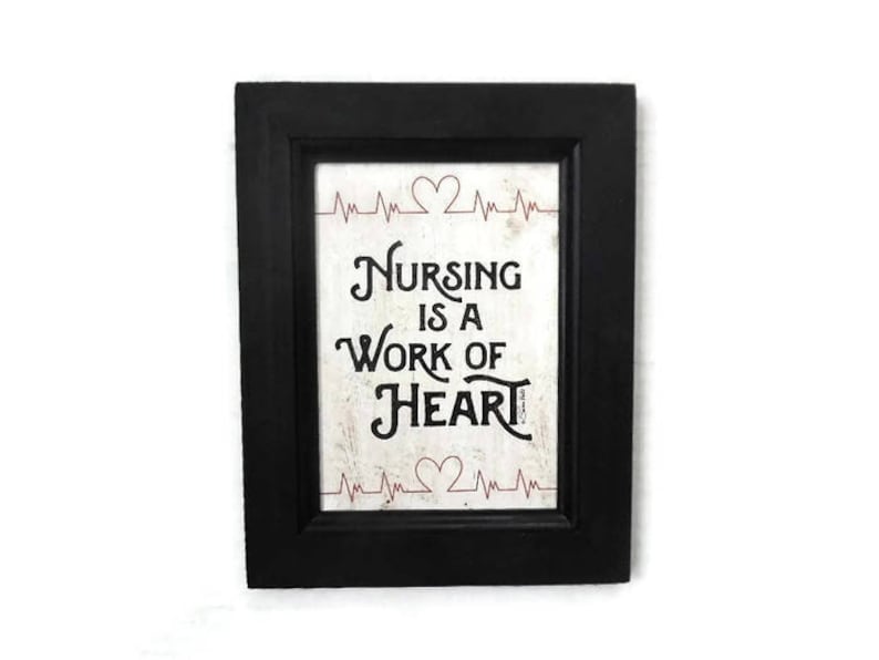 Nursing is a Work of Heart Nurse Wall Decor Hospital Etsy
