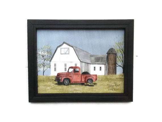 Spring Rain by Billy Jacobs, Handmade 9"x7" Custom Wood Frame