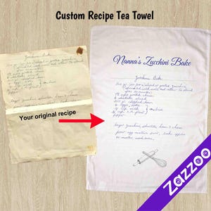 Custom Handwritten Recipe Tea Towel | Personalised Family Keepsake Gift