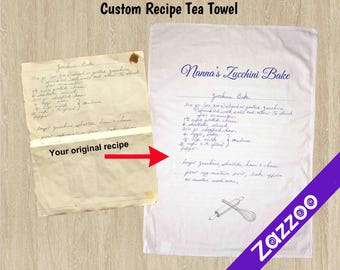 Custom Handwritten Recipe Tea Towel | Personalised Family Keepsake Gift