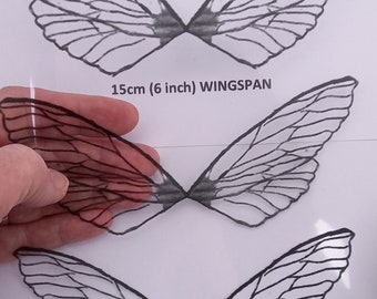 Large Fairy Wings x 6 pairs. 6 inches ( 15cm ) Ready to cut out, Blank, Card Making, Perfect for embellishing, Golden Valley Crafts.