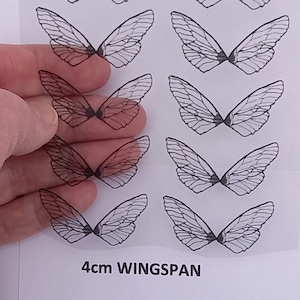 24 x 4cm plain acetate wings, Ready for embellishment, Ready to cut out, Card making, Fairy wings. Golden Valley Crafts