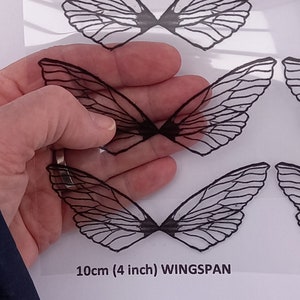 Blank Fairy wings ready to cut out, Perfect for embellishment, 12 pairs.10cm (4 inches), Card making, Fairy wings. Golden Valley Crafts