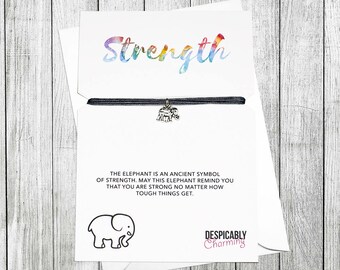 Elephant Bracelet, mental health awareness, Mental Health Gift, Mindfulness gift, Self Care Gift, Self Care Box, strength bracelet, BFF Gift