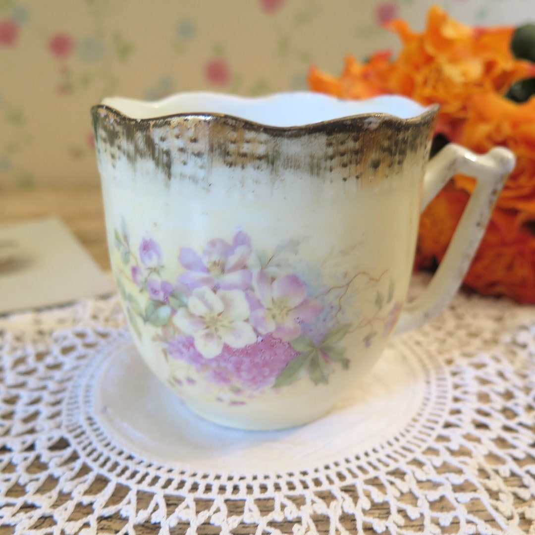 Antique Moustache Cup Victorian Mustache Mug Pale Lemon With Etsy